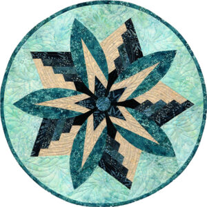 Rustic Mountain Snowflake Block